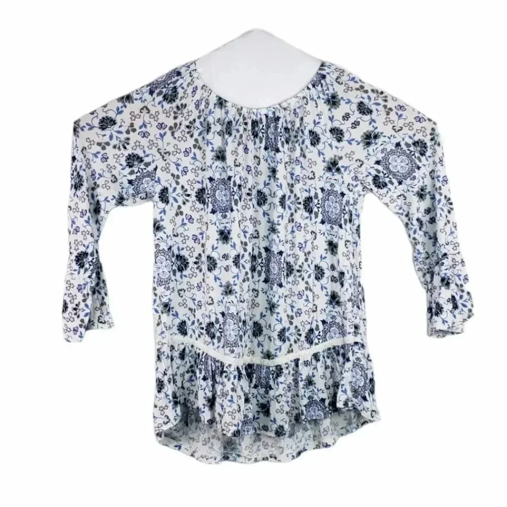 Justice Blue Floral Peplum Top 16